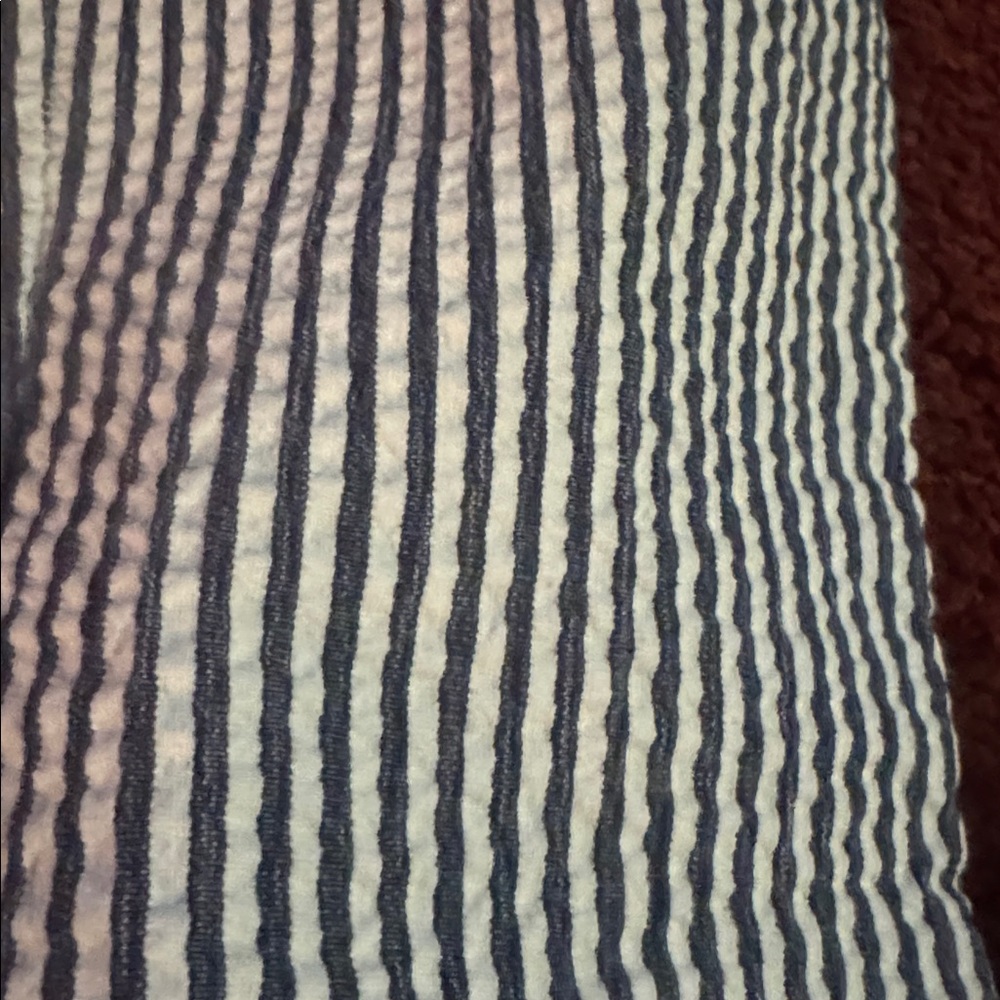 Women’s ZARA‎ blue stripped casual / dress pants - Picture 4 of 8